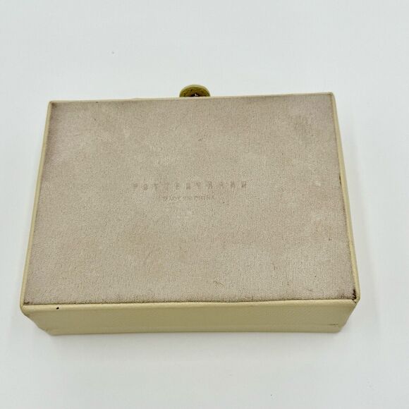 Pottery Barn McKenna Jewelry Box Travel Case 6.5” x 5” x 2” Cream Color Faux - Picture 9 of 12